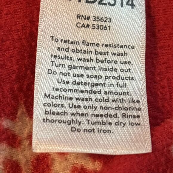 Carter’s Just One You Toddler Girls Red Reindeer Fleece Sleeper Pajamas Size 2T - Picture 8 of 8